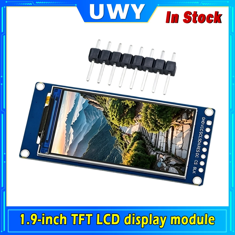 1.9 Inch ST7789 TFT LCD Display Module SPI Serial Interface 240×320 Resolution 3.3V Dual Power Color Screen With Pin Header