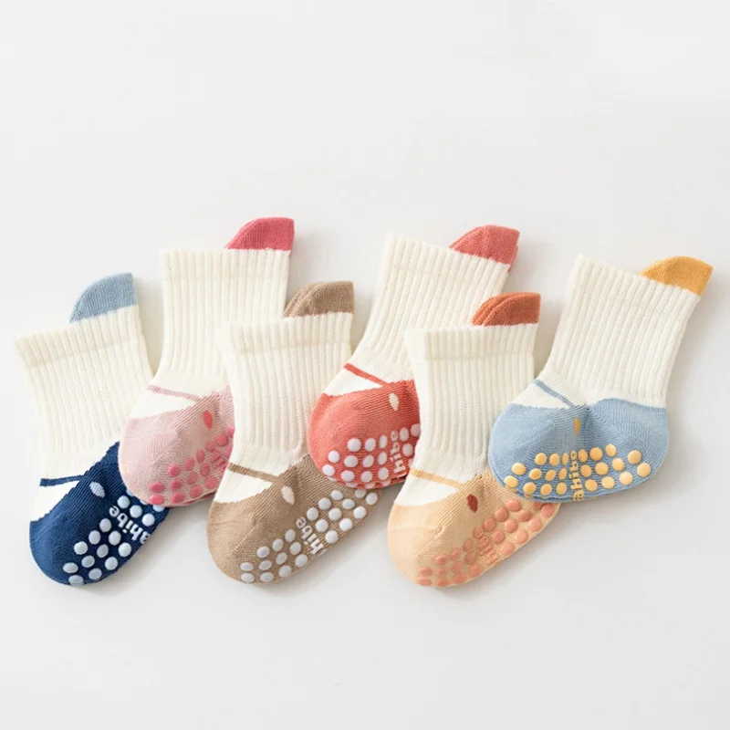 Spring Autumn Newborn Baby Home Floor Socks Children's Soft Socks For Girls Boys Fashion Boneless Non-slip Toddler Socks 0-5 Yrs