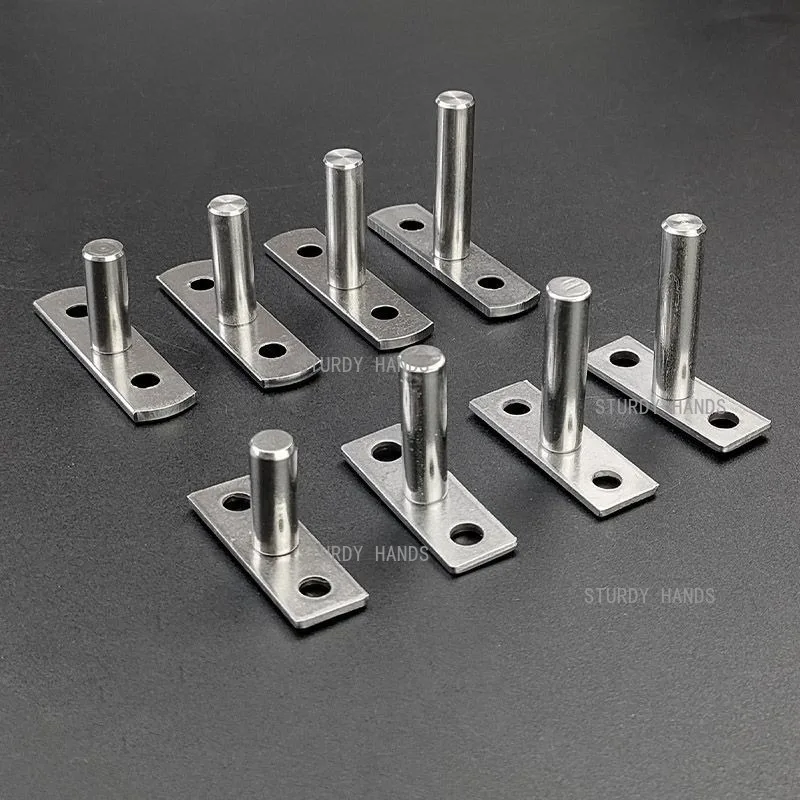 10PCS Stainless Steel T-shaped Pivot Hinge, 360 Degree Rotating Door Shaft, Window Handle Connector,  Hardware Accessories