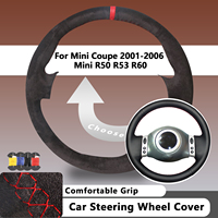 Suede Car Steering Wheel Cover For Mini Coupe 2001 2002 2003 2004 2005 2006 Mini R50 R53 R60  Leather Auto Accessories For Car
