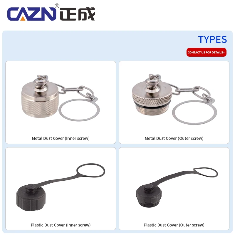 M16 Protection Cap Plastic All-Metal Dust Cover Outdoor IP67 Dustproof Cap For Automation Equipment