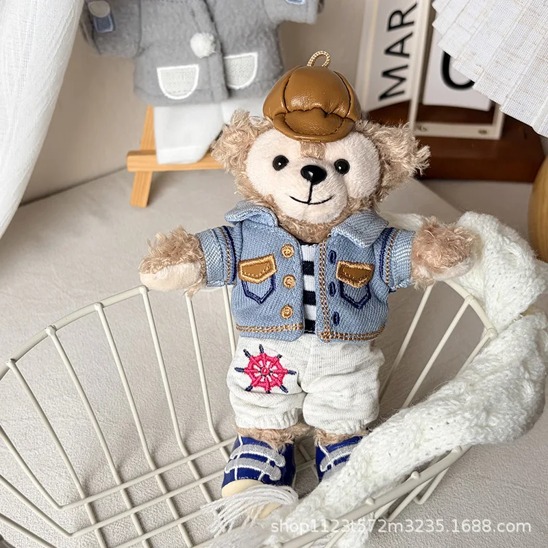 디즈니 더피 테마 드레스업 시리즈 부드러운 플러시 인형 키체인 백팩 차량용 장식품 커플 크리스마스 선물