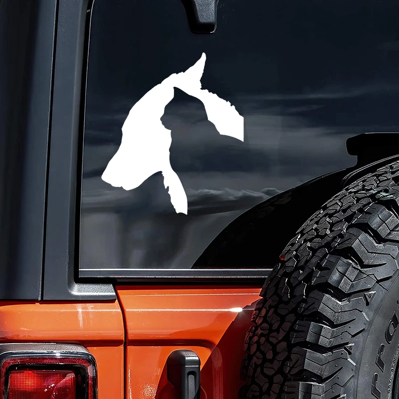 

13x15cm Vinyl Decal Dog and Cat Silhouette Car Sticker Waterproof Auto Decors for Bumper Rear Window