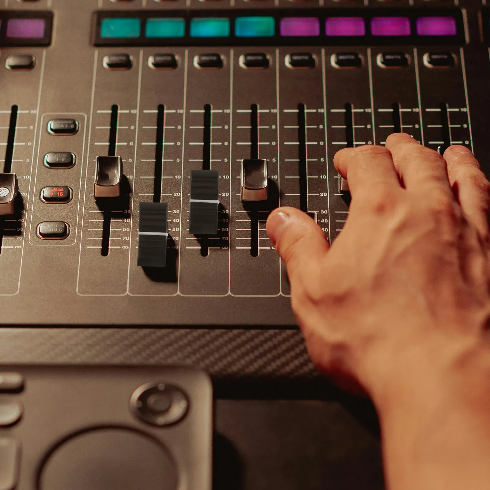 50Pcs Console Mixer Slider Fader Caps Replacement Plastic Slide Button Knobs Simple Installation Compatible with Dj Sound