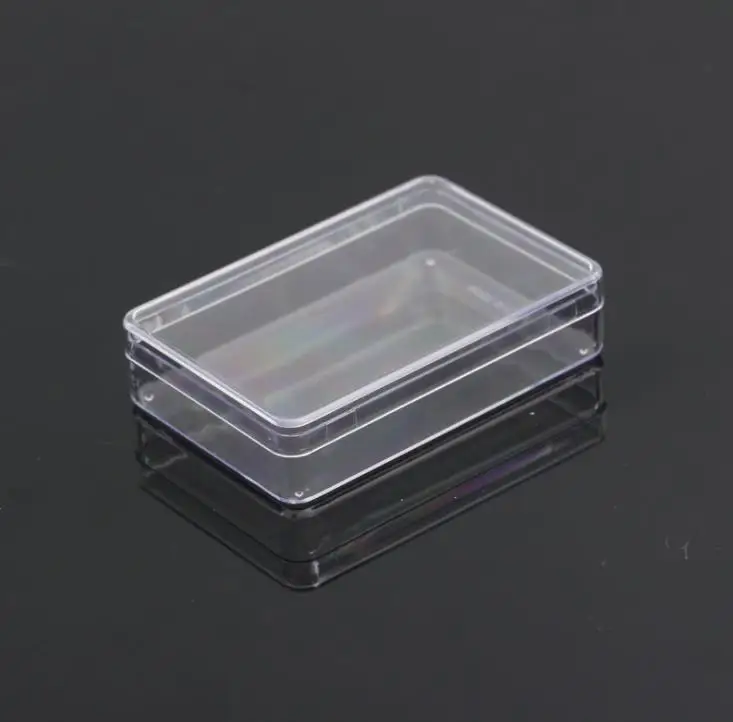 100pcs Rectangular Transparent Plastic Storage Case Playing Card Container Poker Cards Storage Box Mini Tool Element Packing SN