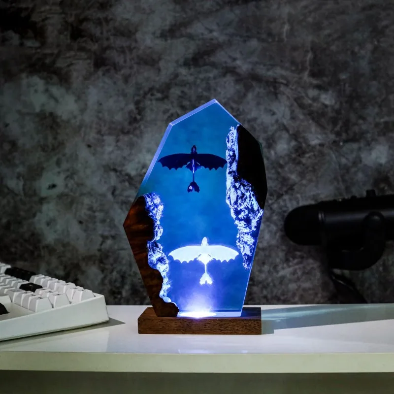 

Dragon trainer peripheral night light model ornaments night evil white evil model bedroom atmosphere light birthday gift