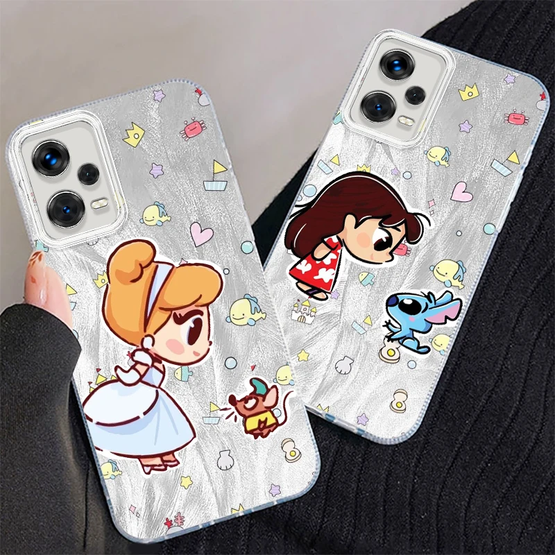 

Disney Princess Belle Kawaii For Xiaomi Redmi Note 13 12 11 11S 10 10S 9 9S 8 Pro Plus Max 5G Feather Yarn Soft Phone Case