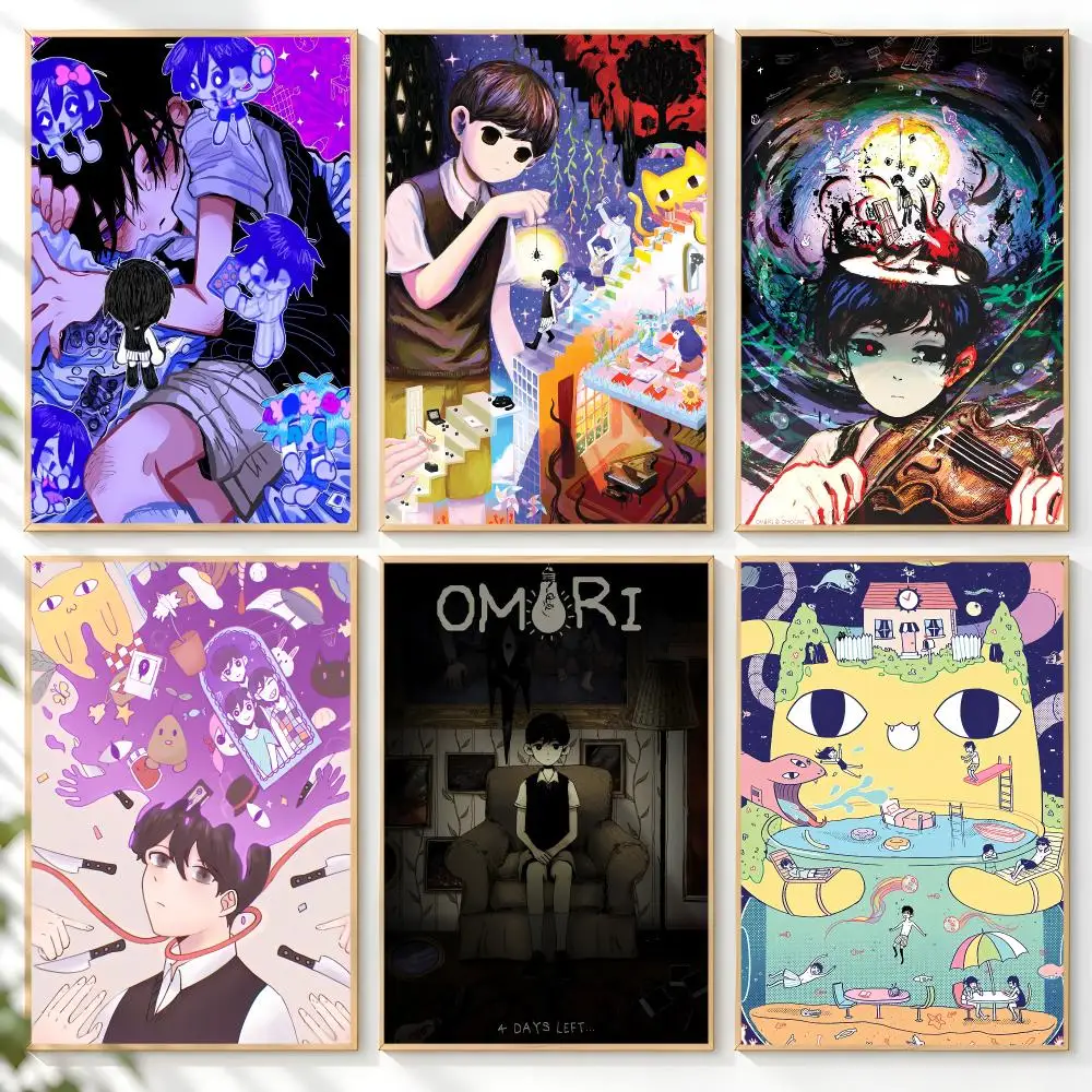 Pixel Game O-Omori Anime Poster Home Artwork For Living Room Bedroom Office Dorm Apartment Gift