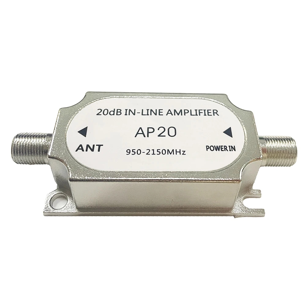 AP20 Satellite 20dB In-line 950-2150MHZ Signal Booster For Antenna Cable Run Channel Strength