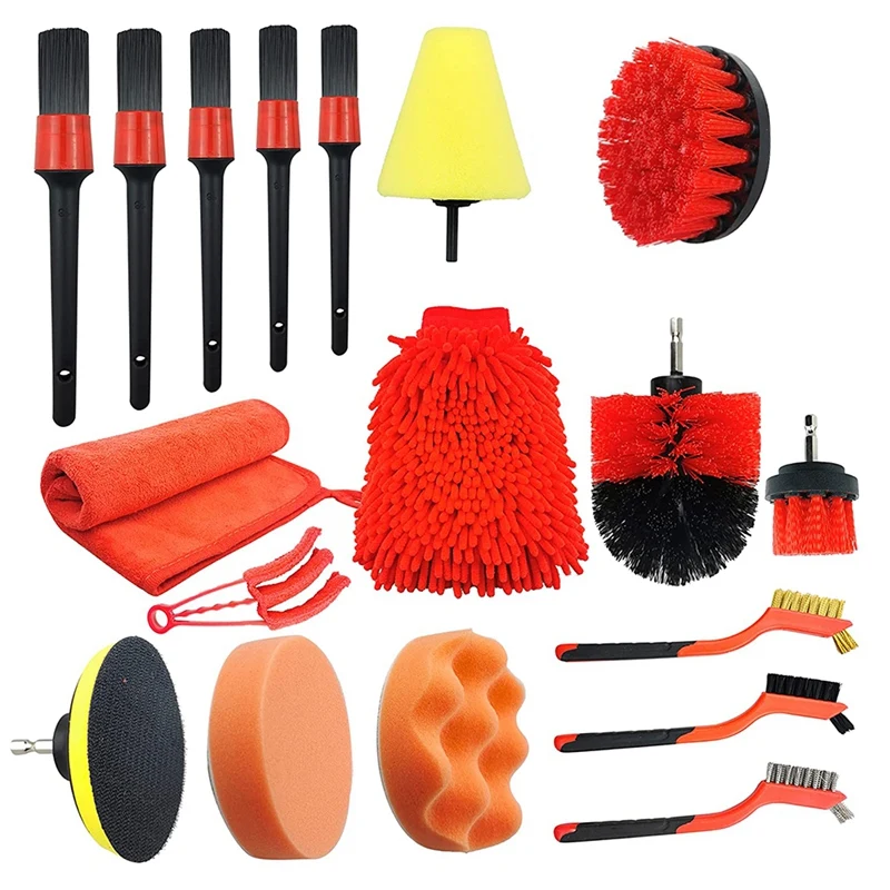 

Cleaning Tools Kit For Wheel,Interior Car Cleaning Kit For Cleaning Automobile Wheels, Exterior, Dashboard, Leather