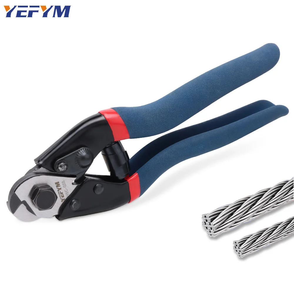 Steel Cable Cutter YEC-GS5 Wire Rope Shear Iron Wire & Lead Seal Cutter Industrial-Grade 7.6″ Labor-Saving Pliers Tools