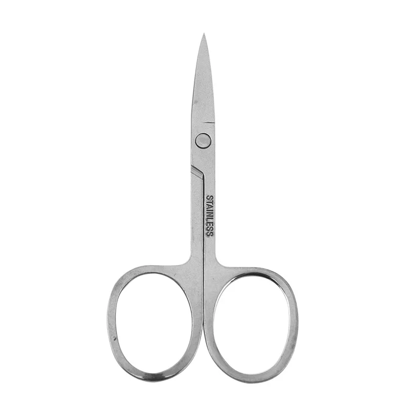 Round Tip Stainless Steel Nose Hair Scissors Safe Trimmer Nostril Ear Beard Multifunctional Facial Grooming Small Beauty Tool