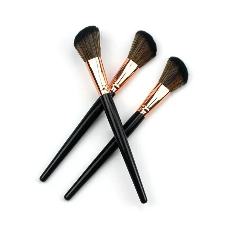 Ferramentas de pincel de maquiagem para contorno de bochecha facial, pó cosmético, base, blush - 1 peça de cabeça oblíqua angular