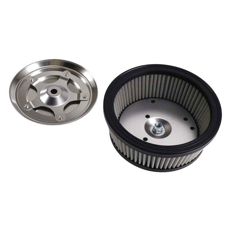 Super Sale Air Cleaner Outer Cover & 6-Hole & Gray Filter Element Kit for Harley Touring Dyna Wide Glide FXDWG