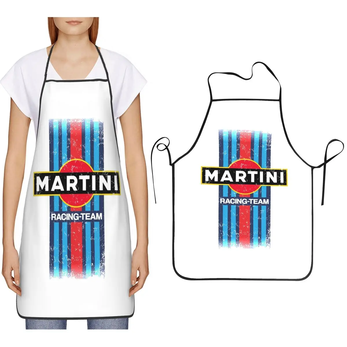 Martinis Race Sportscar Motor Racing Apron Chef Cooking Cuisine Tablier Bib Kitchen Cleaning Pinafore for Women Men Painting