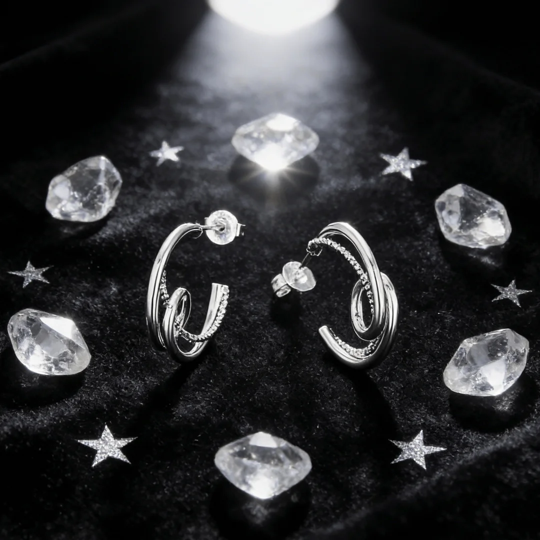 New Listing 925 Sterling Silver Trend creative Chain Earrings stud for Women fashion Party Wedding designer Jewelry Couple Gift