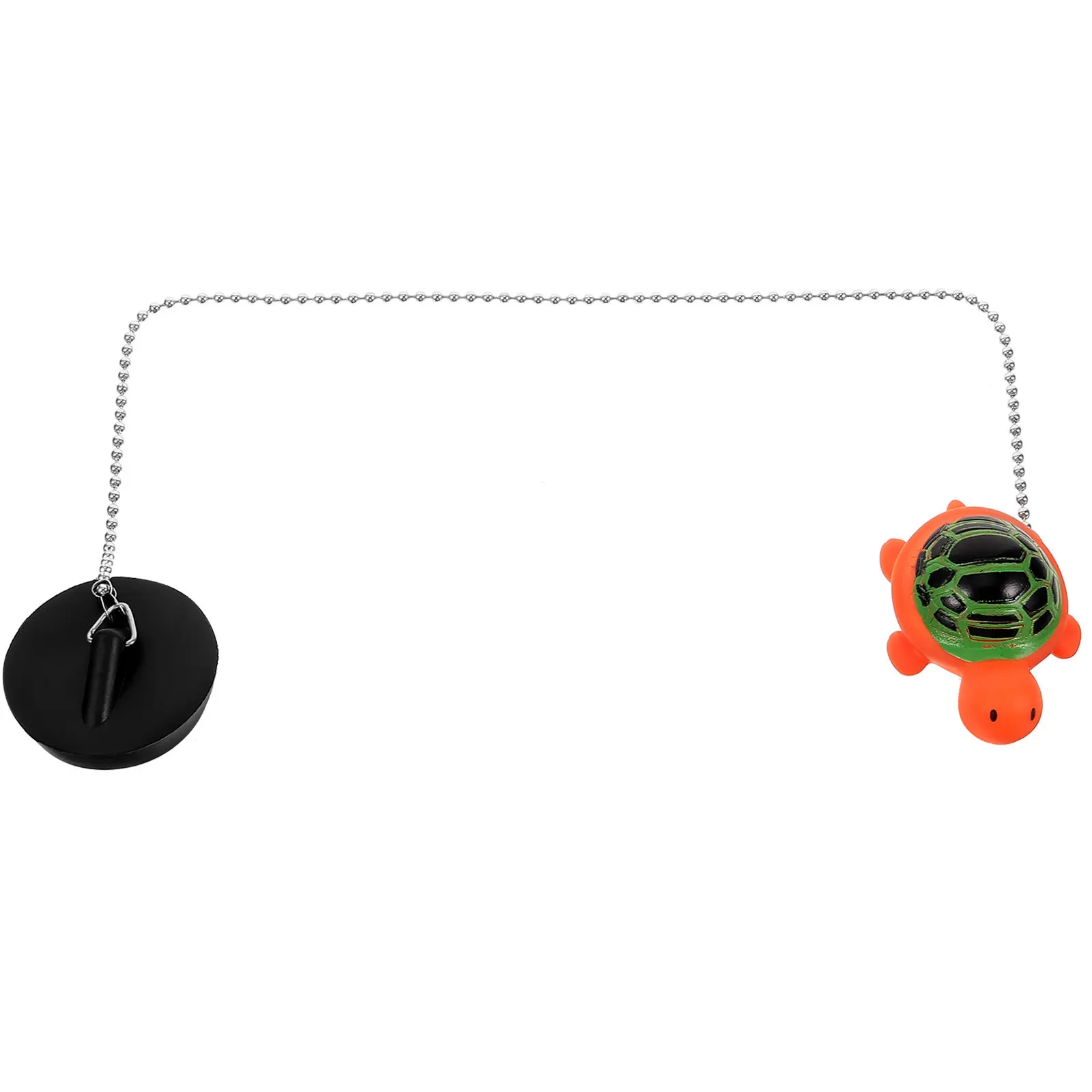 

Universal Rubber Bathtub Stopper with Turtle Decor Chain for Bath Tub Sink Drain Plug Stylish Functional Easy Clean