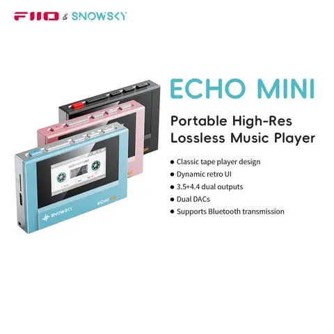 SnowSky/FiiO Echo Mini HiFi Bluetooth MP3 Pure Music Player, 15Hours Playback, 3.5mm/4.4mm Headphones Output