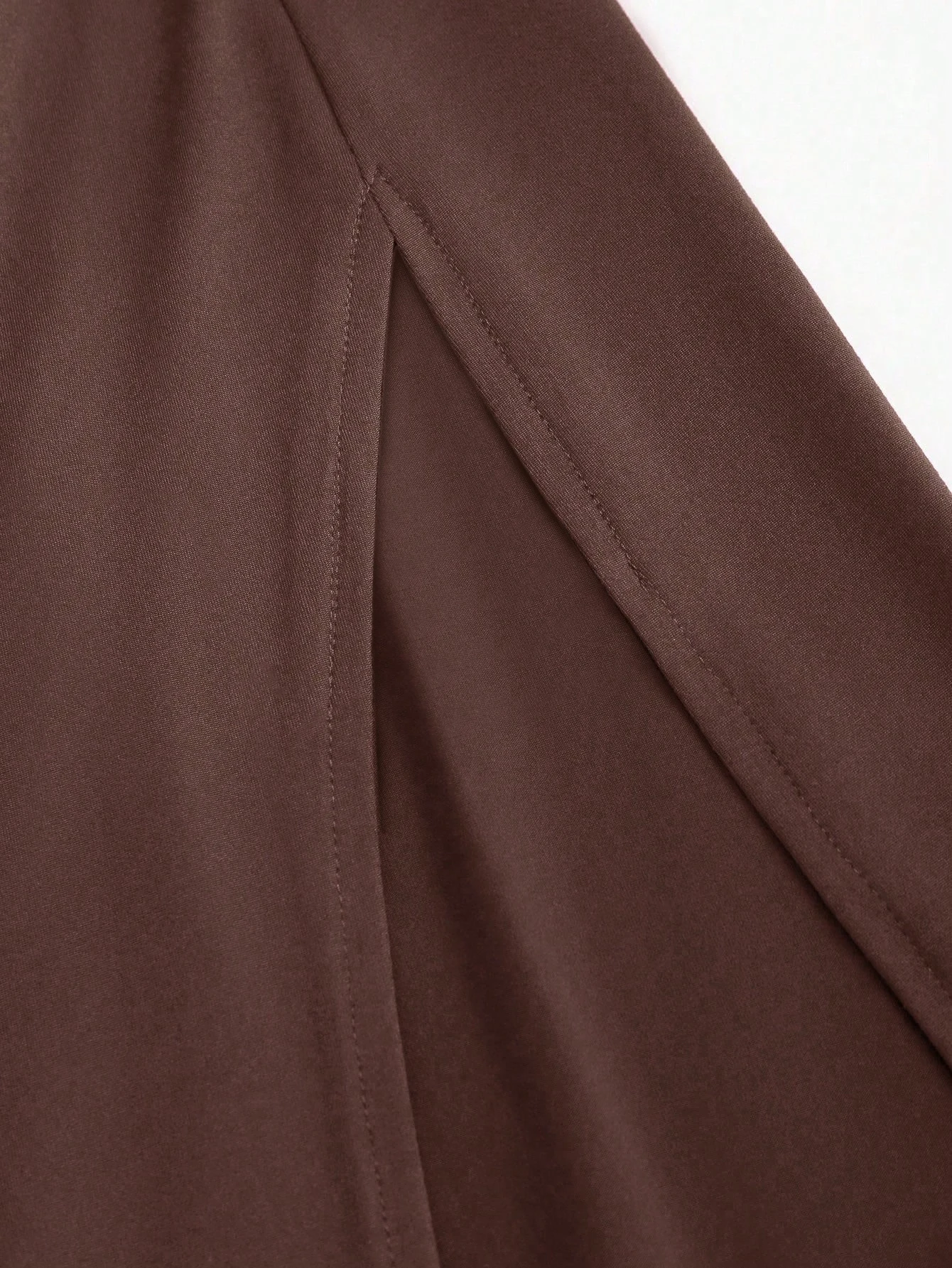 New Fashionable and Elegant Hanging Neck Top+Split Simple Solid Half Skirt Set image 4