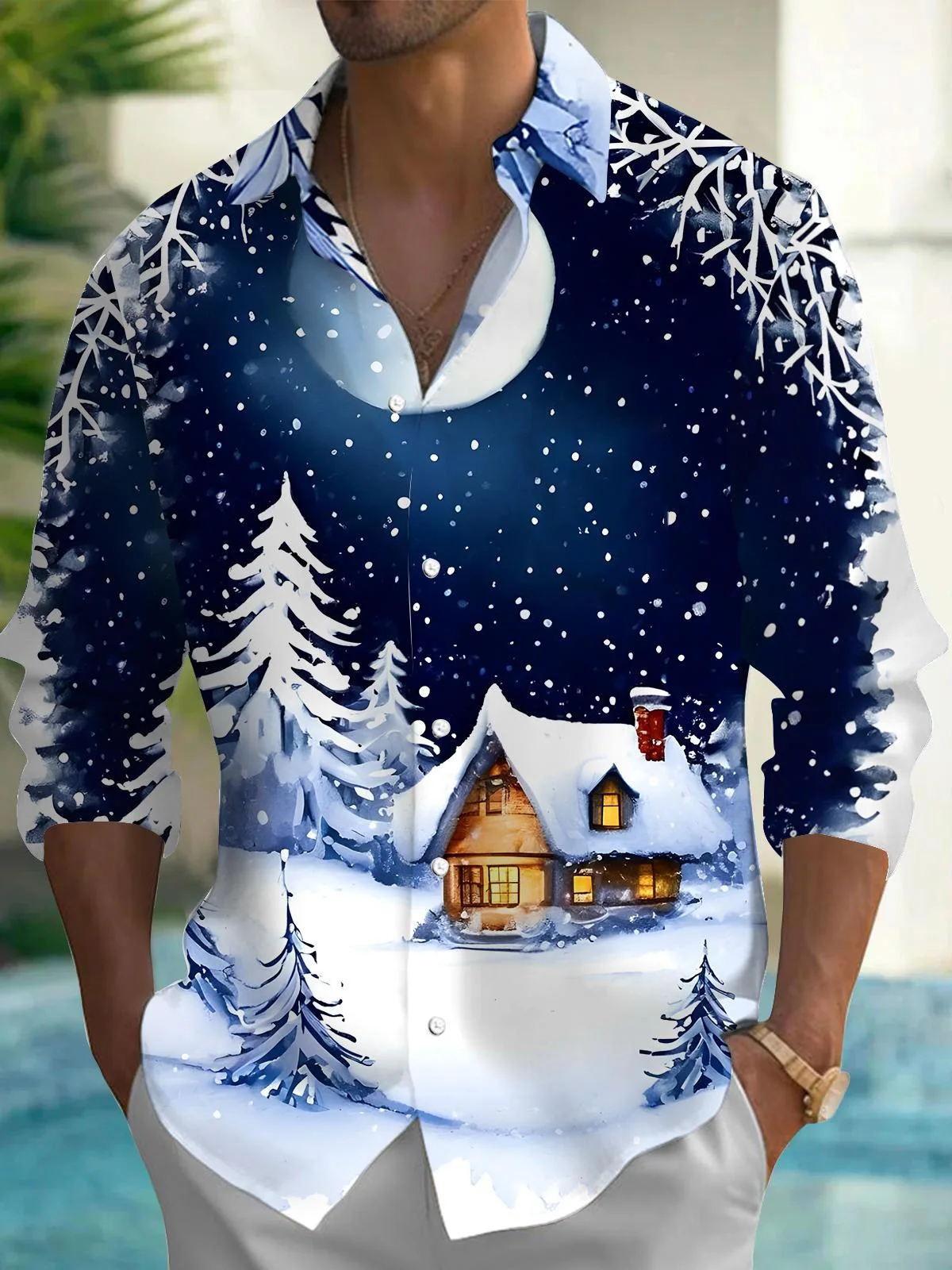 Men's Shirts Button Down Shirts Casual Shirts Spring And Summer Printed Long Sleeves Daily Fashionable Comfortable Trend Top