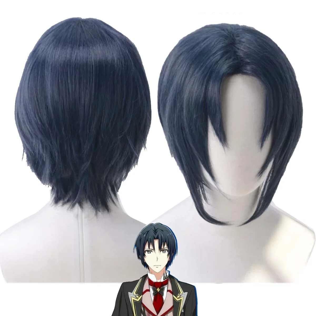 Men Anime IDOLiSH7 Cos Izumi Iori Short Blue Heat Resistant Synthetic Hair Wig