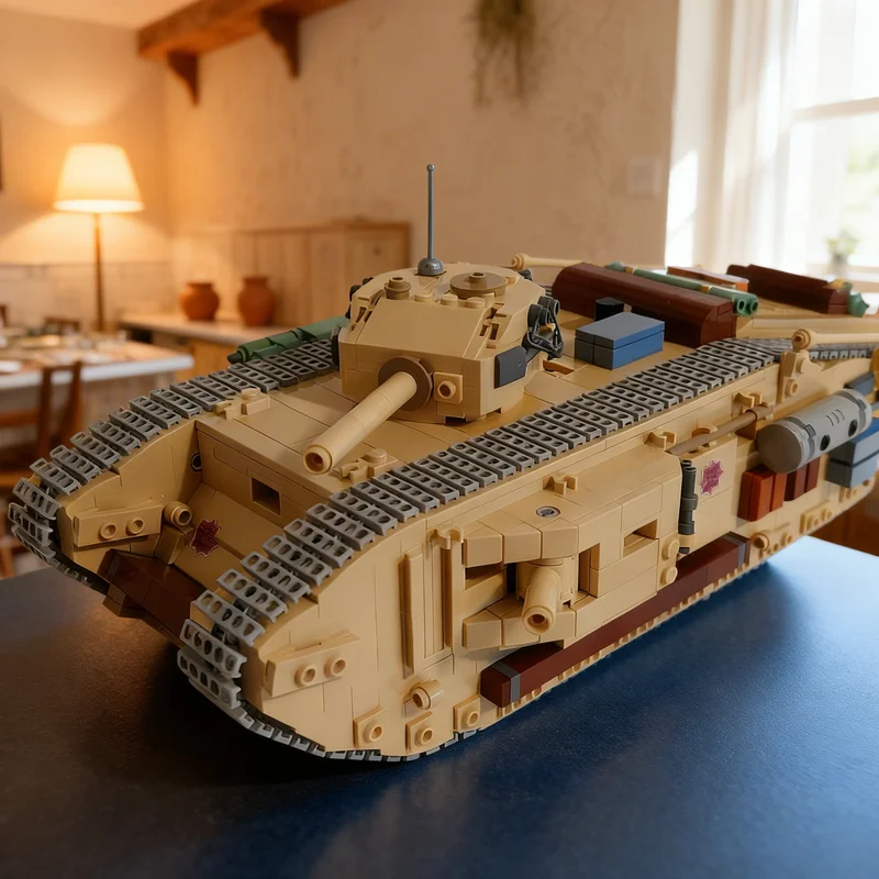 

2100pcs MOC The Last Crusade Tank Indiana Jones Model Building Blocks Toy Gift Creative Display Collectible Desk Premium Adult