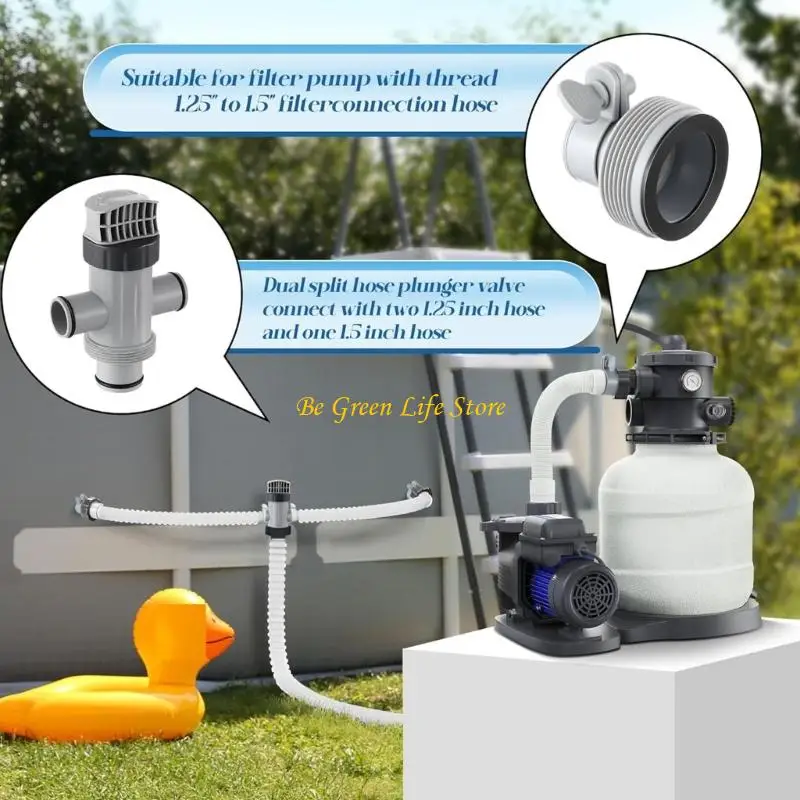 مجموعة محولات تحويل مضخة حمام السباحة M7DF وصمامات الغطاس مناسبة للخراطيم الملولبة #3