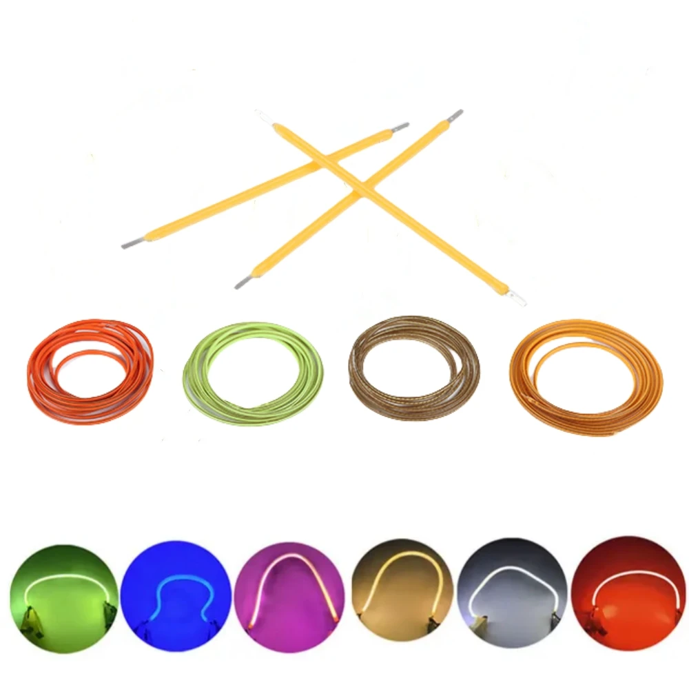 1/5/10Pcs 3V LED COB Flexible Filament 80mm 60mm 125mm 450mm 300mm Retro Edison Bulb Lamp Parts LED Diode Lighting Strip Decor