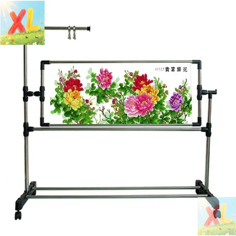 

Регулируемая подставка из нержавеющей стали и пластика, настольная рамка для вышивки крестом, инструмент для шитья и рукоделия, китайский набор для вышивки крестом