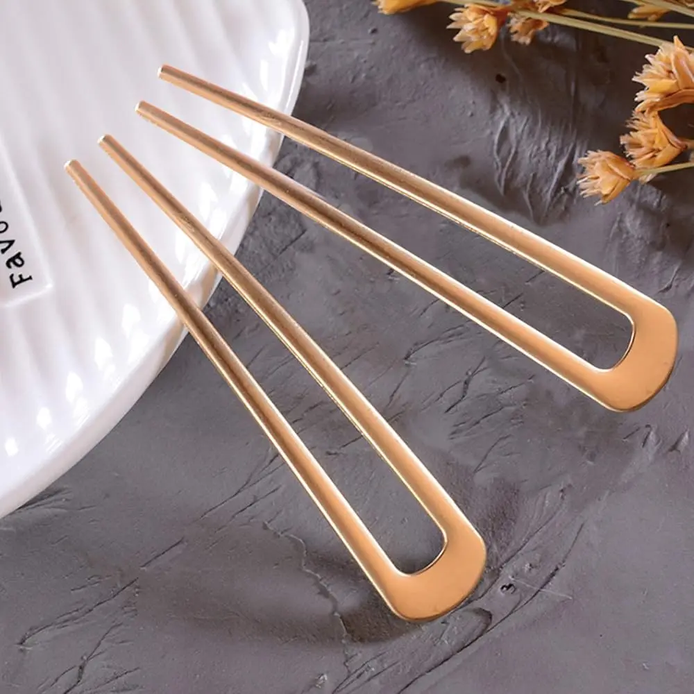 

[2 Pack] U-Shape Hairpins, Bride Hair Accessories Hair Pins Clip Vintage Hair Stick,Hairstyle Chignon for Women Girls-Gold