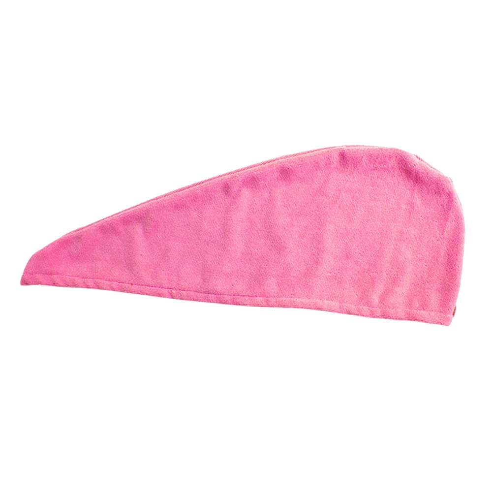 غطاء سميك من الألياف الدقيقة لتجفيف الشعر، غلاف سريع الامتصاص للشعر الطويل، سريع الجفاف، مريح، خفيف الوزن، قبعة تجفيف الشعر باللون الأحمر الوردي