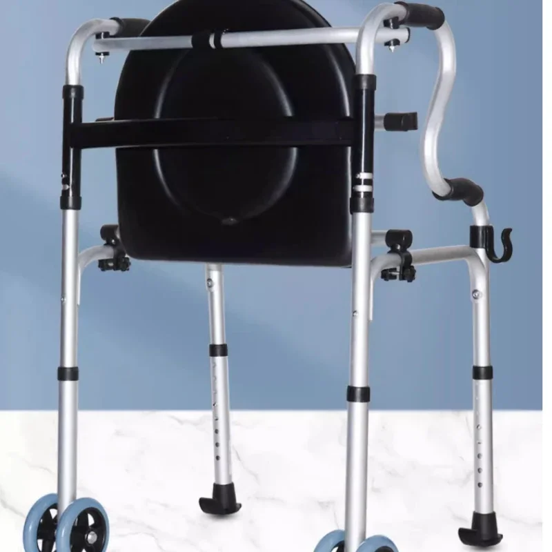 Elderly Walking Aid Walking Aid Walking Walking Device Rehabilitation Anti-Fall Help Crutch Can Sit and Take a Bath