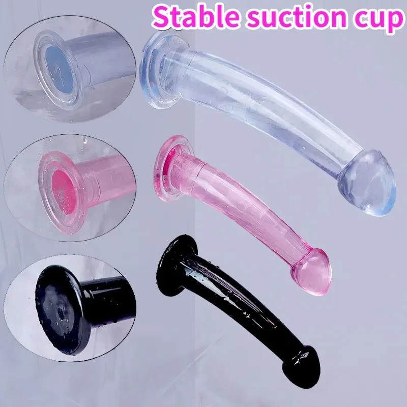 Elastic Jelly Toy with Tapered Shaft Bubble Tip Hands-free Suction Cup Anal Expansion Device Back Court Bead Plug G-spot Adult - view 2