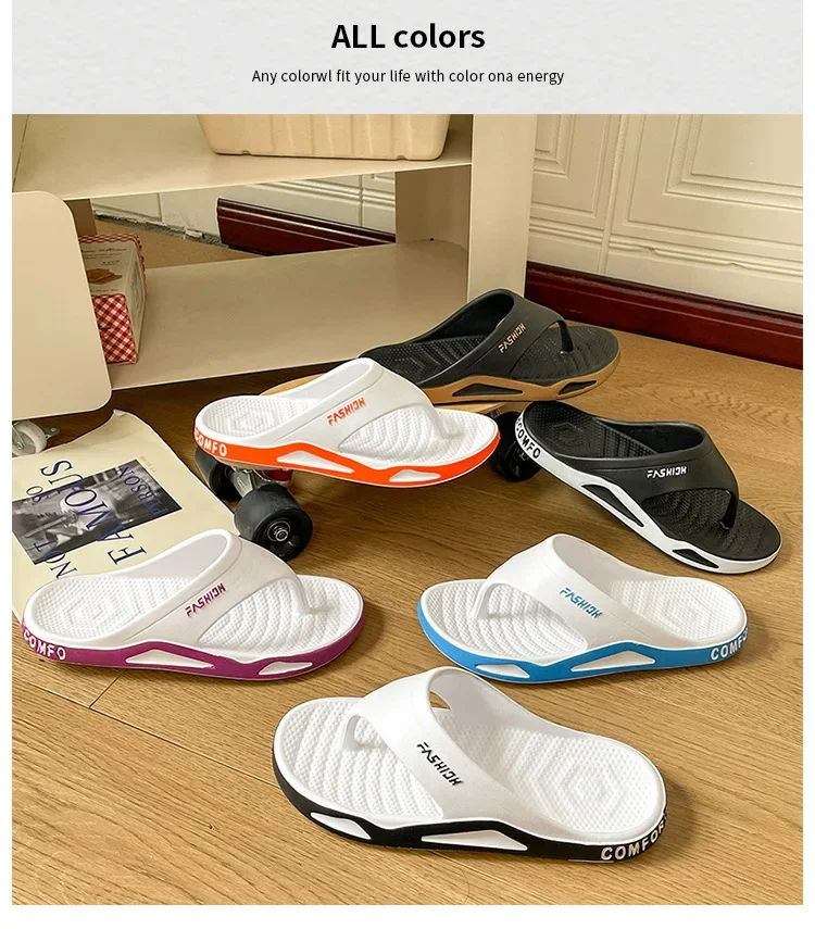 Hochwertige Marken-Flip-Flops für Herren, Sommer-Strand-Flip-Flops für Herren und Damen, modisch, atmungsaktiv, lässig, Strand-Hausschuhe für Herren, Sommer, Outdoor – Detail 3