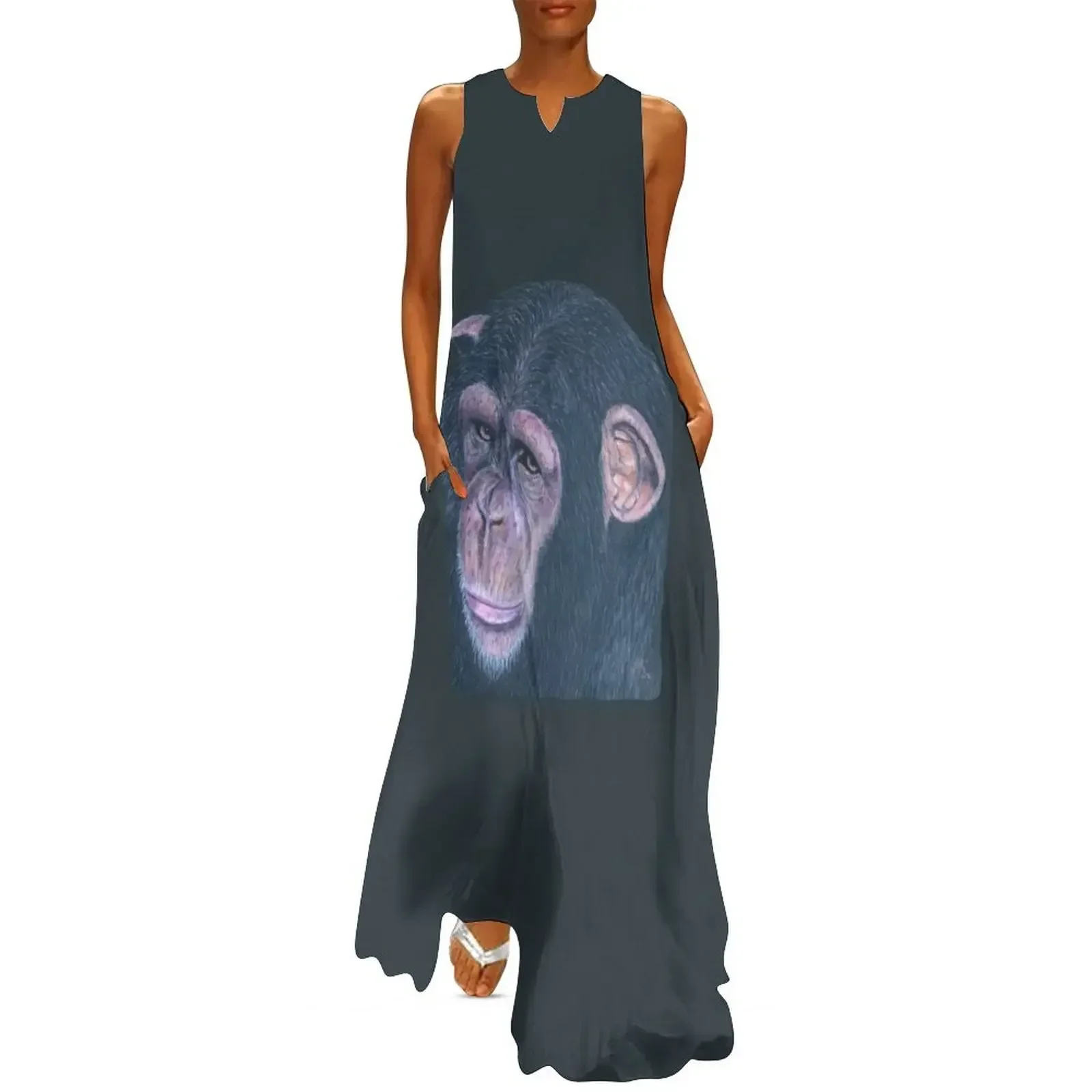 

Chimpanze - art of zoo t-shirt Long Dress women's luxury party dress summer dresses Women's long dress for girls