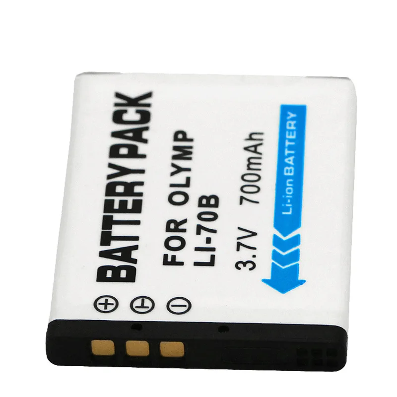 Substituição da bateria LI-70B de 700mAh para câmeras digitais Olympus D-700/D-705/710/715/745/FE-4020 Li-ion de alta capacidade recarregável
