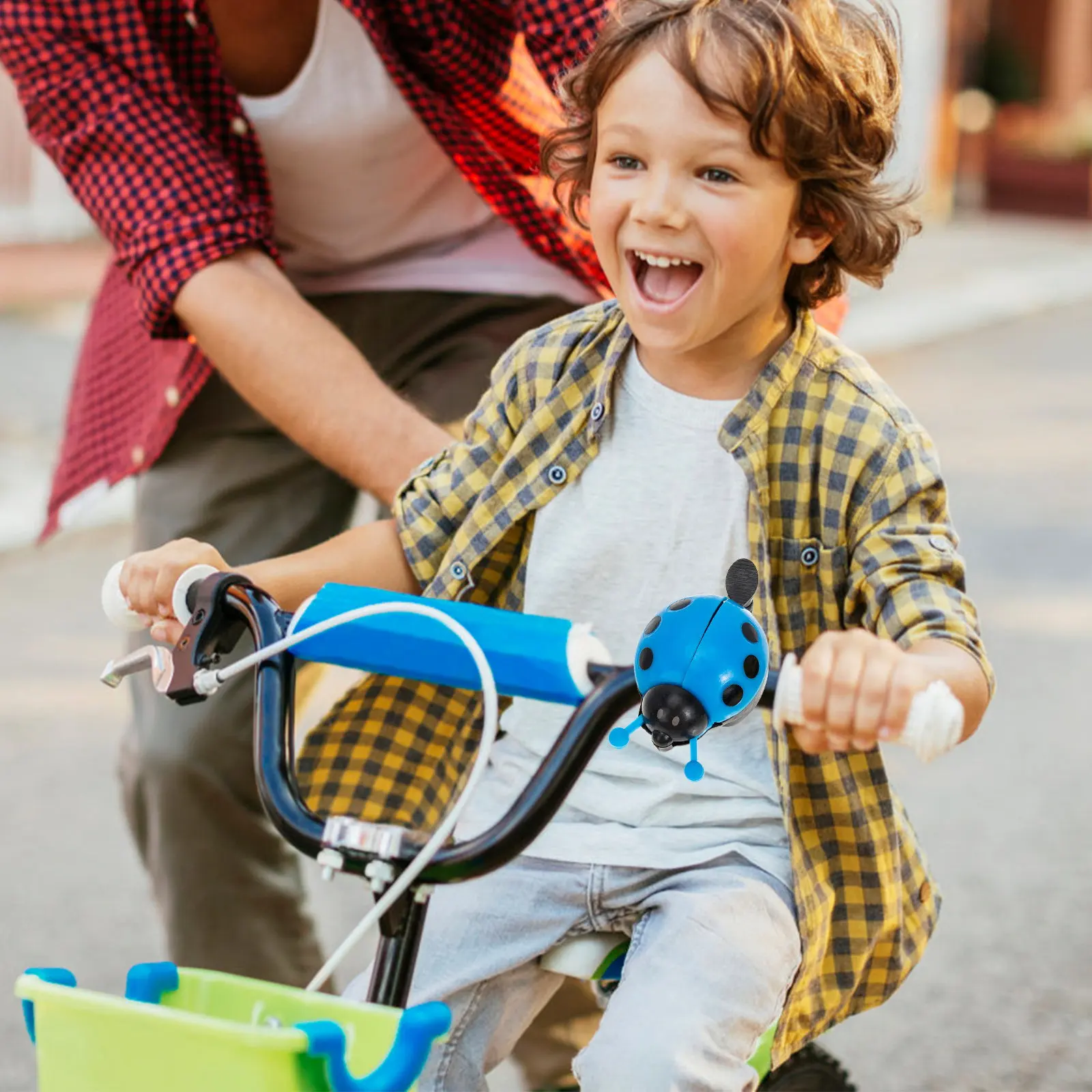 4Pcs Kids Bike Bells Ladybug Pattern Loud Crisp Sound Cycling Safety Scooter Bell Children Bike Accessories Scooter Bell