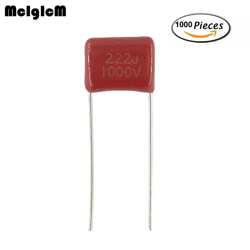 222 CBB 폴리프로필렌 필름 커패시터 피치, 2.2nF, 100V, 1000V, 1600V, 5mm, 10mm, 15mm, 2.2nF