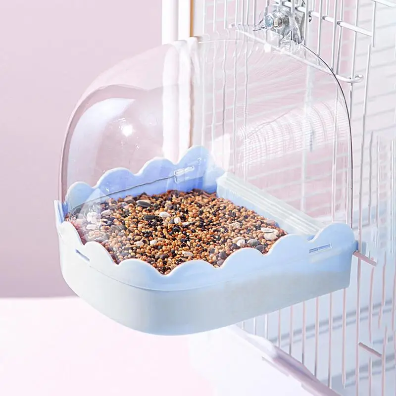 Cockatiel Bird Bath Portable Bird Bath House Multifunction Cleaning Pet Supplies Bird Cage Accessories Clear Bathtub For Birds