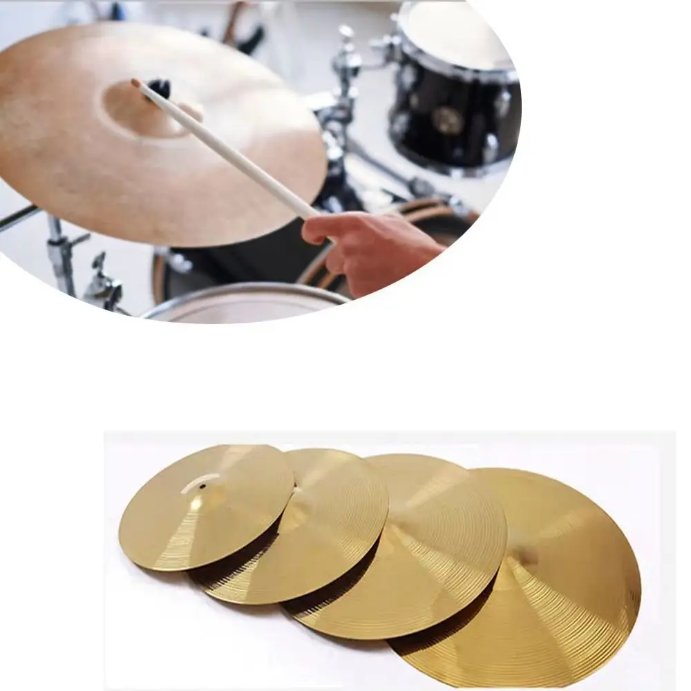 Percussion Accessories Drum Cymbals Drum Parts 6/8/10/12inch Splash Crash Hi-Hat Cymbal Drum Set Cymbal Brass