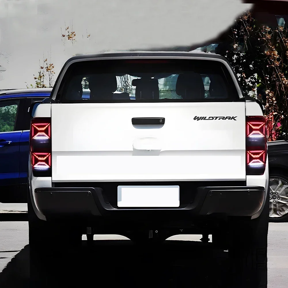 Conjunto de Luces Traseras para Automóvil para Ford Ranger T6 T7 T8 2012-2020, Luces Traseras LED para Automóvil, Actualización de Luces de Niebla, Freno, Intermitentes, Accesorios para Automóvil