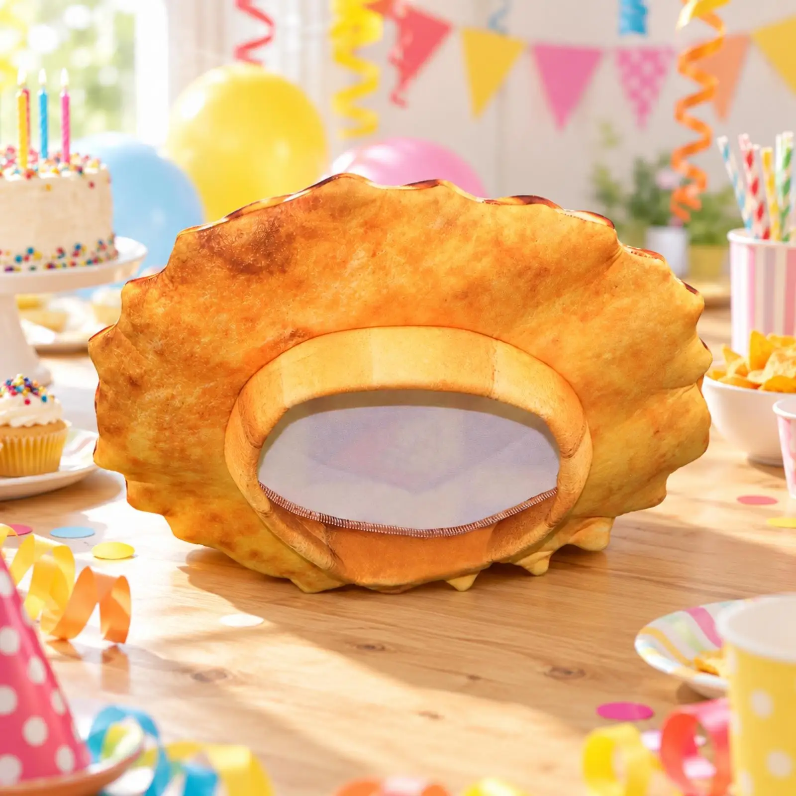 Pizza-Themed Costume Hat Eye-Catching Pepperoni - Hat with Padded Inner Band Fun