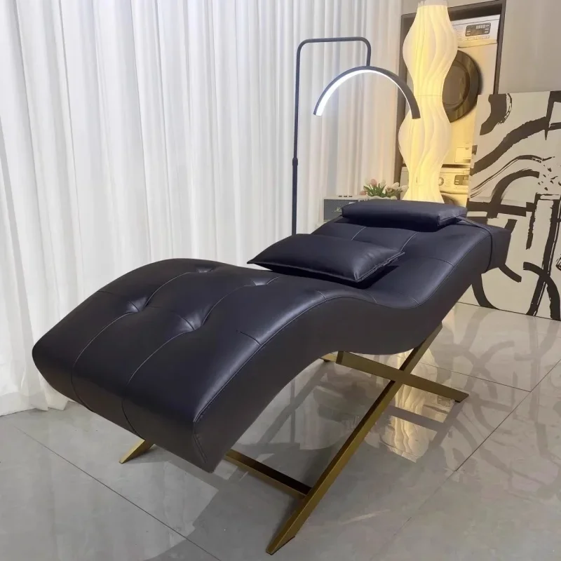 New S-Shaped Eyelash Bed, Beauty Bed, Manicure, Face Wash, Ear Picking, Eyelash Tattoo, Tattoo Beauty Salon Special Massage Bed