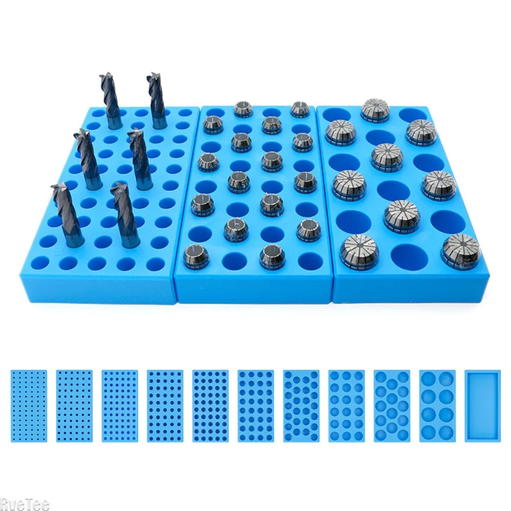 Tool Storage Box for Efficient Organization Multi Hole Designs Drill Bit Holder Tray for Workshops And DIY Enthusiasts