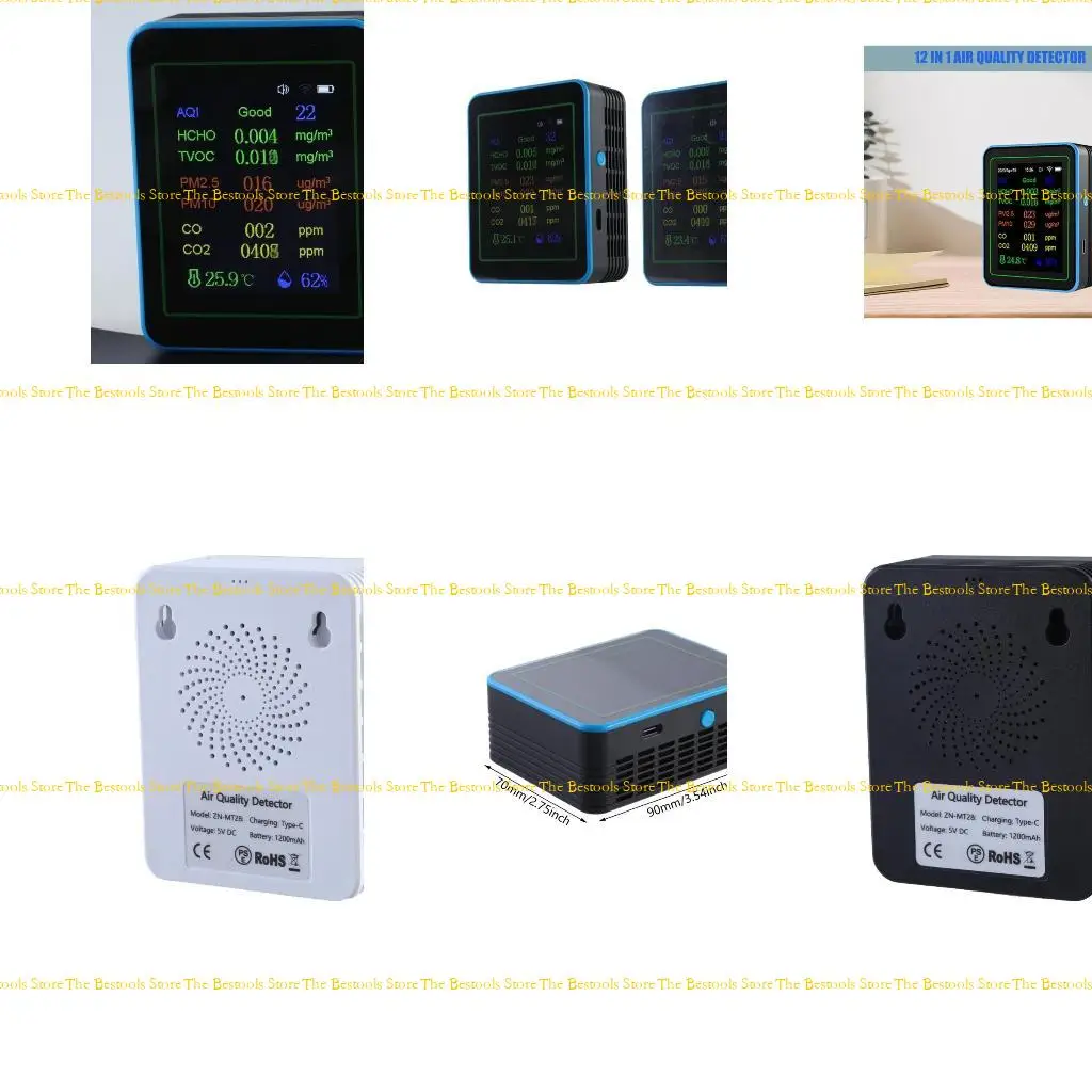 

12pf HCHO TVOC CO CO2 Тестер Wi -Fi Detectors Домашний счет