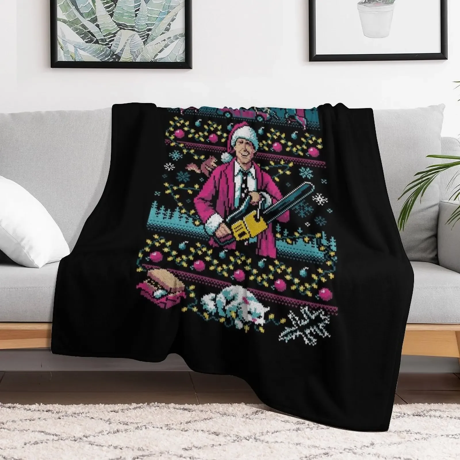Hap, Hap, Happiest Sweater this Side of the Nuthouse Classic T-Shirt Throw Blanket Soft Comfort Blanket for Reading Watching TV