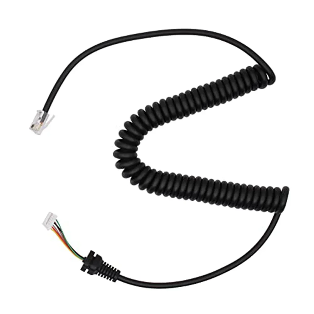 2pcs Microphone Cable for For yaesu MH-48 MH-48A6J MH-36 MH-36A6J MH-42 Handheld Radio Microphone Replacement with 6-Pin Core