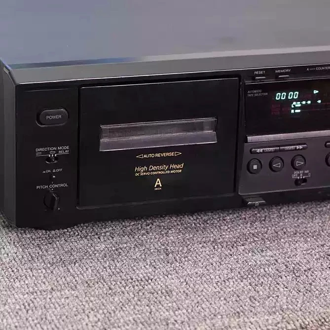 Double Cassette Deck with Electric Logic Control, for Dubbing & Recording, HiFi Stereo Tape Player Used