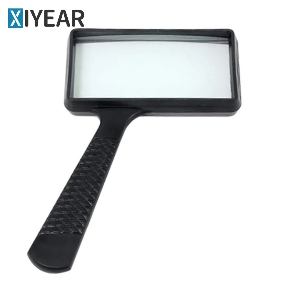 

Handheld Magnifier 3X/5X Rectangular Large High-power Magnifier (Acrylic Lens) for reading and appraising jewelry Newspapers