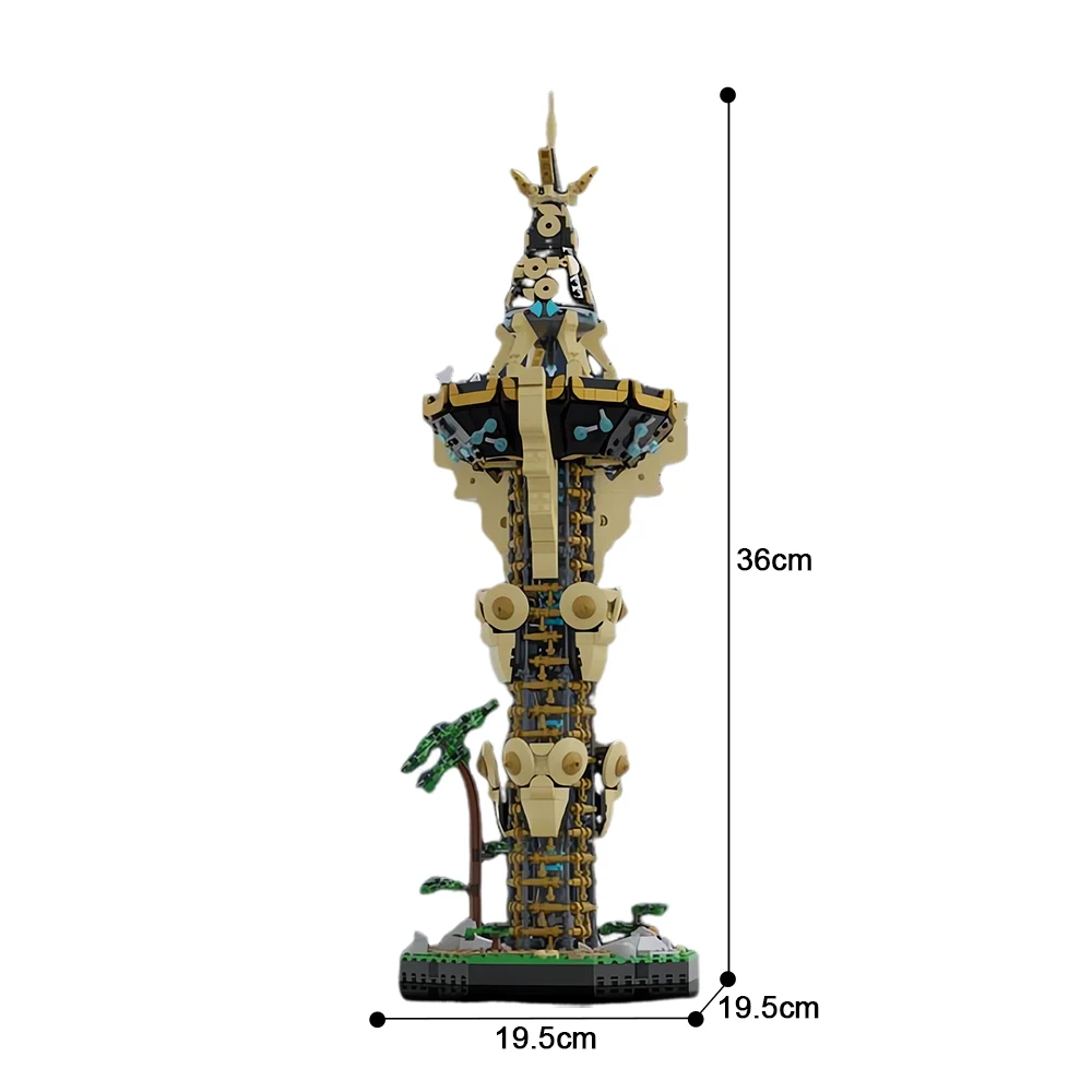 MOC Zeldaed Series Sheikah Tower House Bricks Model Game Kingdom Castle Architecture Building Blocks Set DIY Assemble Toys Gift